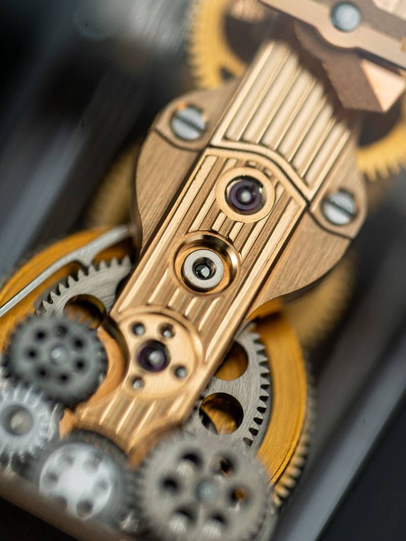 Mecanisme horloger suisse en gros plan, symbole de precision et de rigueur